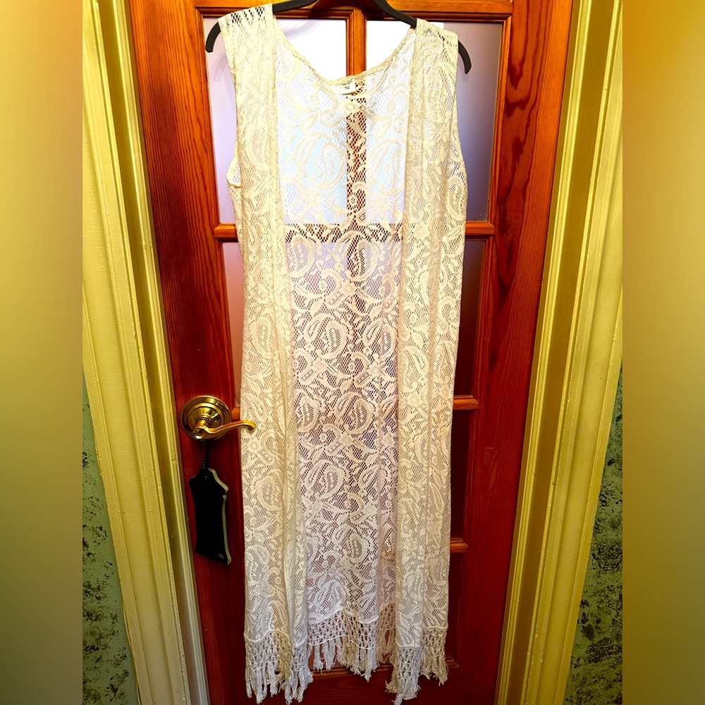 Maxi sleeveless duster